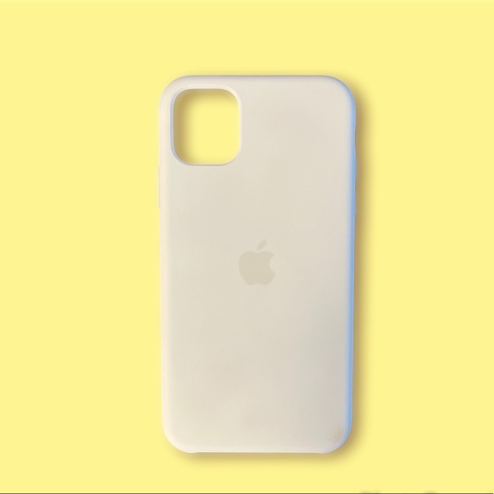iPhone 11 White Apple Silicone Case!
